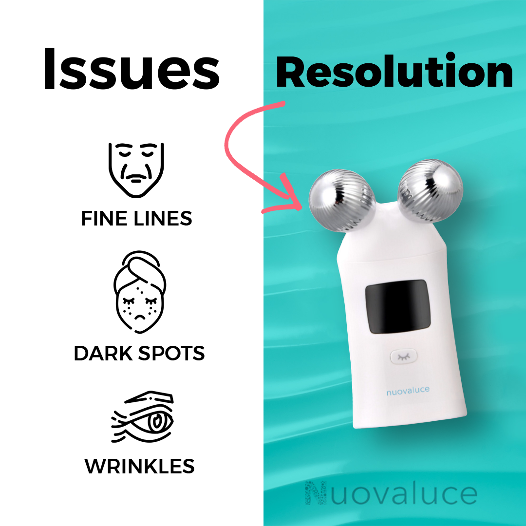 Nuovaluce Anti Aging PRO Microcurrent & Red Light Device Kit with Silver Gel