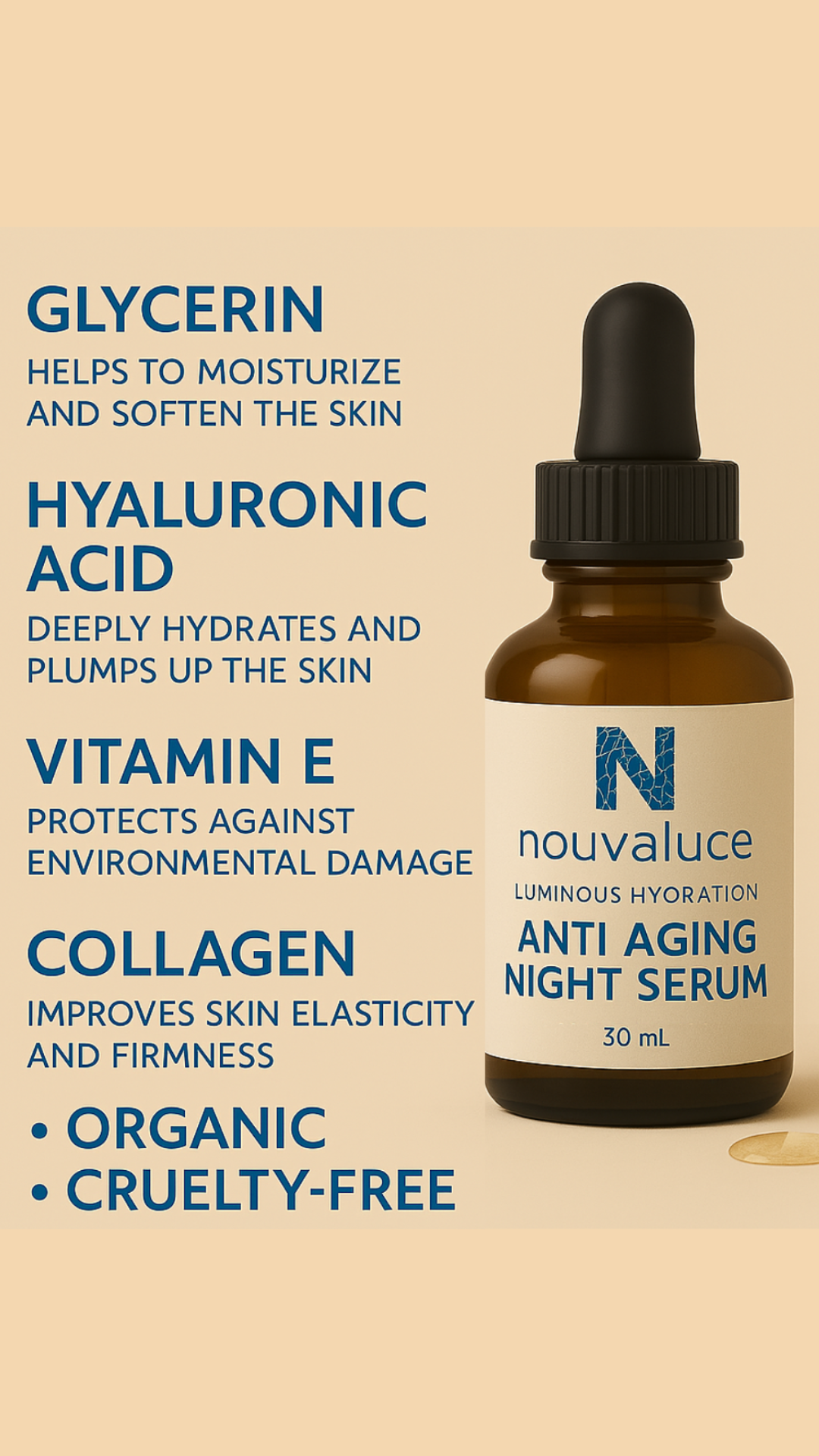 Luminous Hydration Anti Aging Night Serum